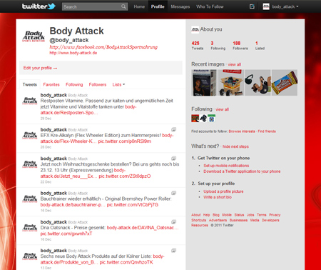 BODY ATTACK bei Twitter