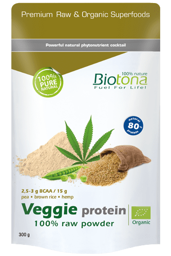 Biotona Veggie Protein 100% Raw Powder - 300g