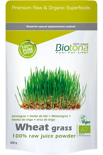 Biotona Wheat Grass 100% Raw Juice Powder – 200g