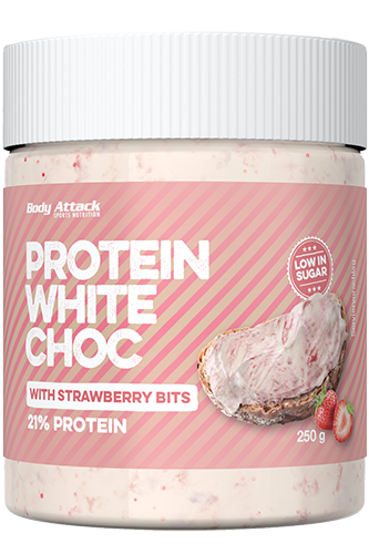 BODY ATTACK Protein White Choc Strawberry - 250g