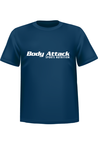 Body Attack Sports Nutrition T-Shirt - blue (Size S) Remaining Stock