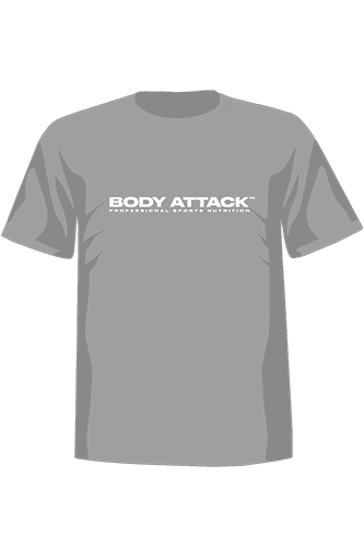 Body Attack Sports Nutrition T-Shirt - light grey