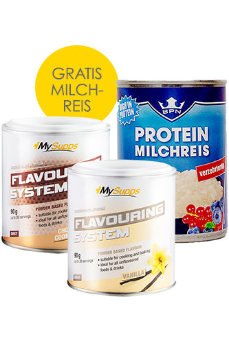 My Supps Flavouring System 90g Doppelpack + BPN Protein Milchreis 400g gratis *Aktionspaket*