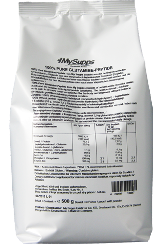 My Supps 100% Pure Glutamine Peptide 500g