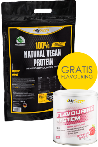 My Supps 100% Natural Vegan Protein 2 kg+ Flavouring 90g