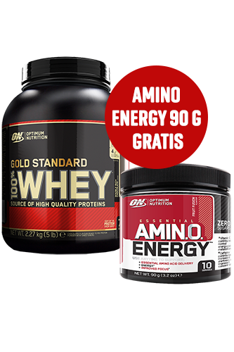Optimum Nutrition 100% Whey Protein 2270g + Amino Energy 90g gratis