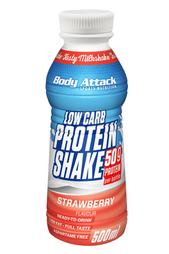 BODY ATTACK Low-Carb* Protein Shake Strawberry Tray - 6er Pack
