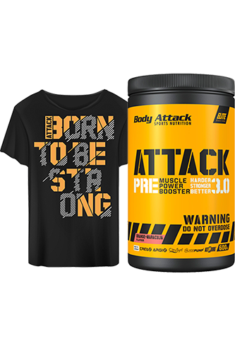 Body Attack Pre Attack 3.0 600g + gratis T-Shirt