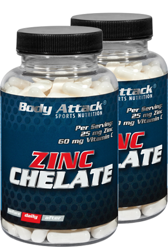 Body Attack Zinc-Chelat - 2 x 180 Kaps.