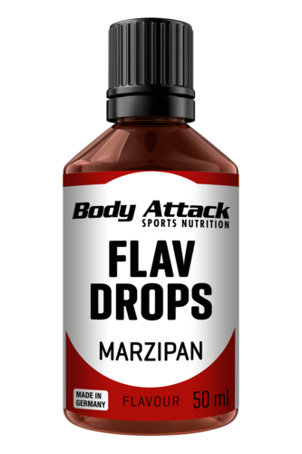 Body Attack FLAV DROPS Marzipan - 50 ml Restposten
