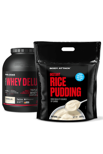 INSTANT RICE PUDDING 3 kg + EXTREME WHEY DELUXE 2,3 kg - Bundle