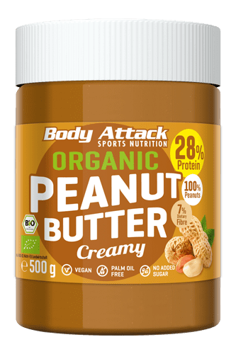BODY ATTACK Organic Peanut Butter - 500g Restposten