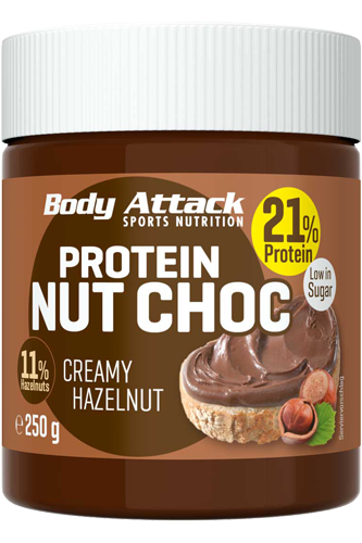 Body Attack PROTEIN NUT CHOC Creamy Hazelnut - 250 g Restposten