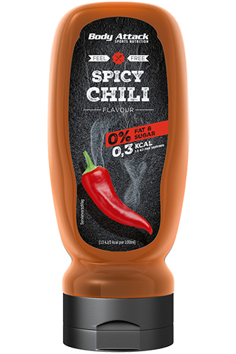 Body Attack Spicy Chili Sauce - 320ml Restposten