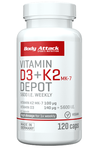 Body Attack Vitamin - D3 + K2 Depot 120 Caps