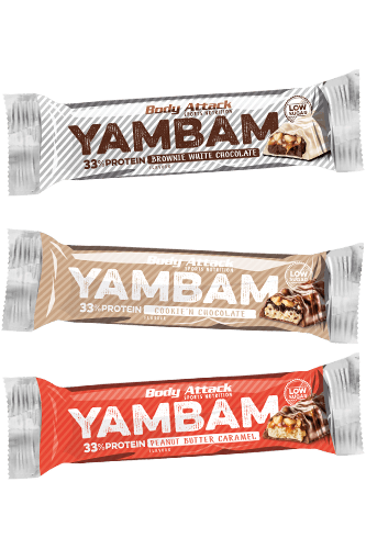 Body Attack YAMBAM Bar 80g - Variety 4er Pack