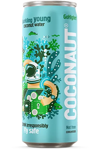 Higher Sparkling Coconut Coconaut 320ml Water Young Go -