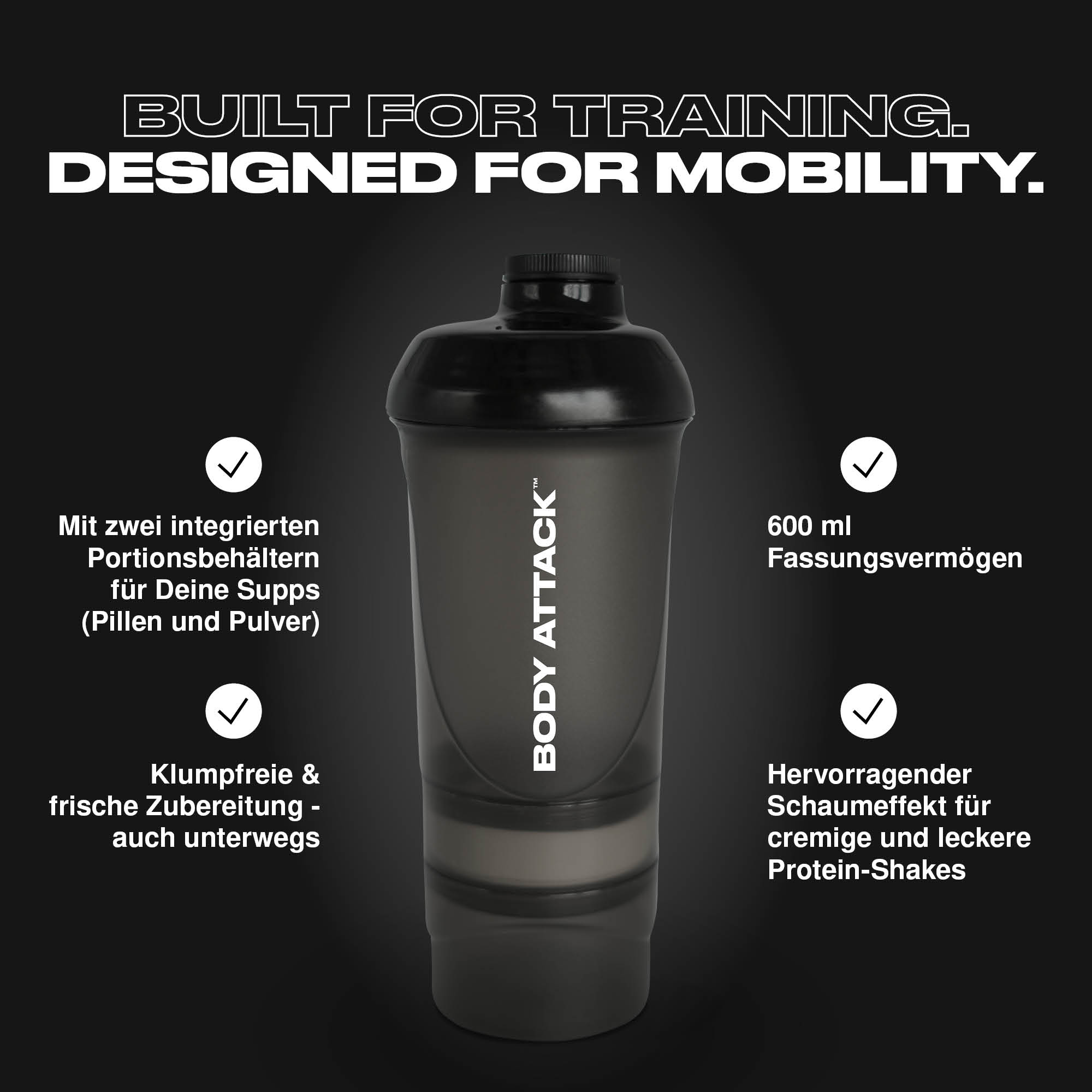 Body Attack Shaker Informationsgrafik