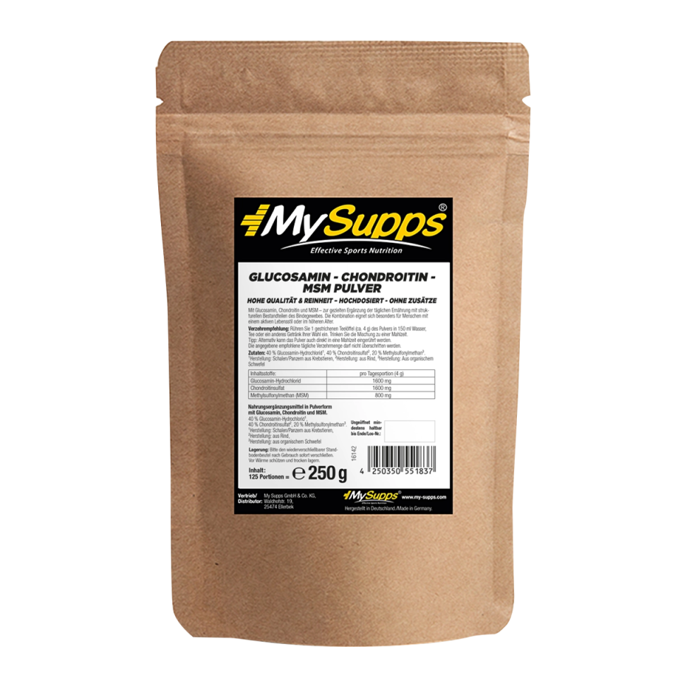 Eine Packung My Supps Glucosamin Chondoitin MSM