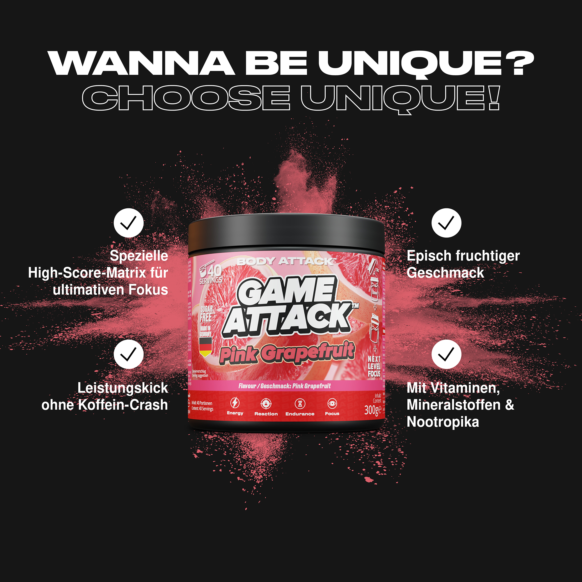 Game Attack Gaming Booster Informationsgrafik