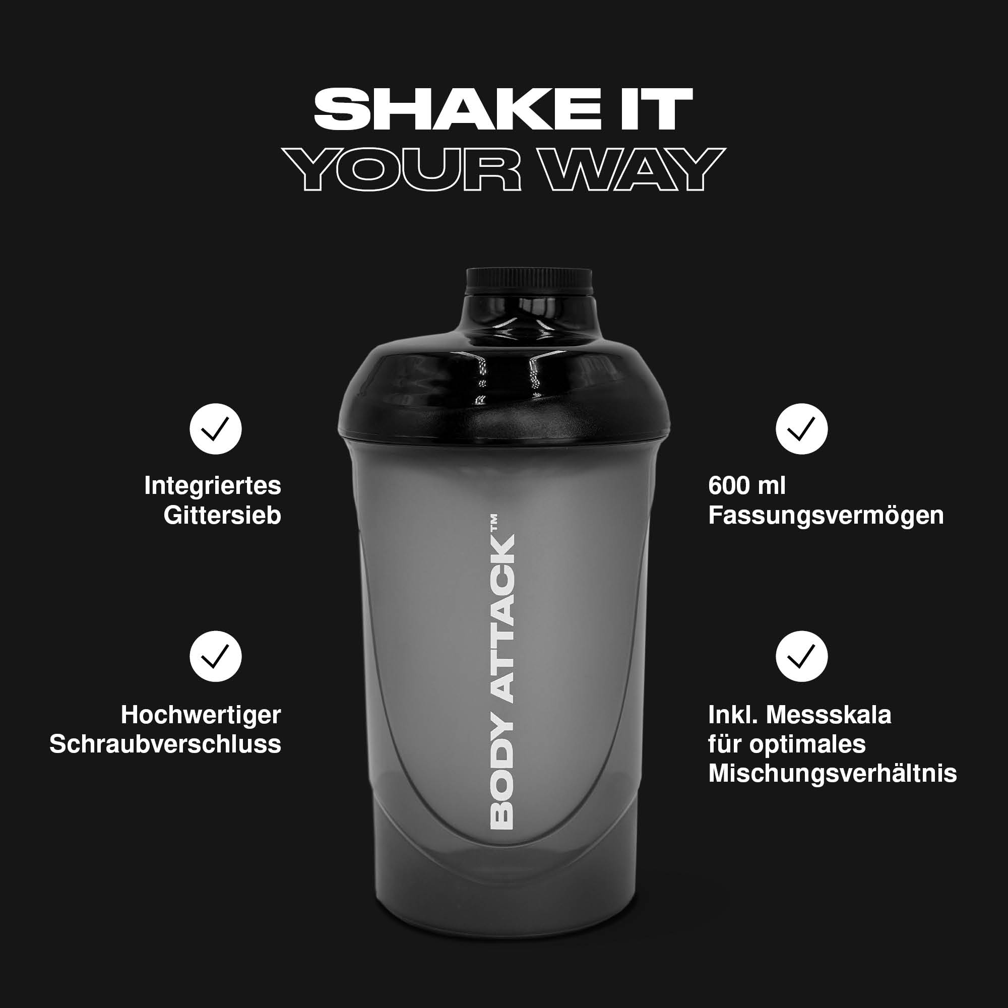 Body Attack Shaker Informationsgrafik