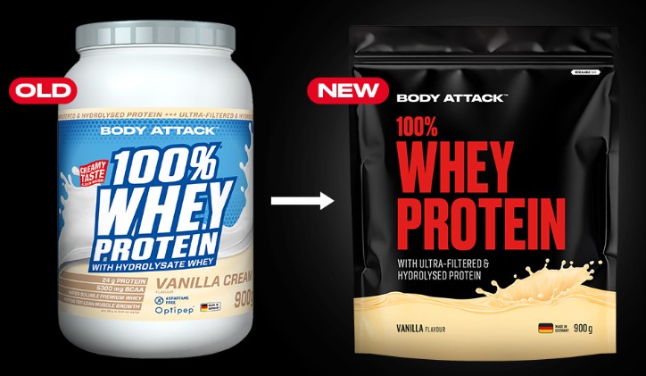 Whey Protein neues Layout
