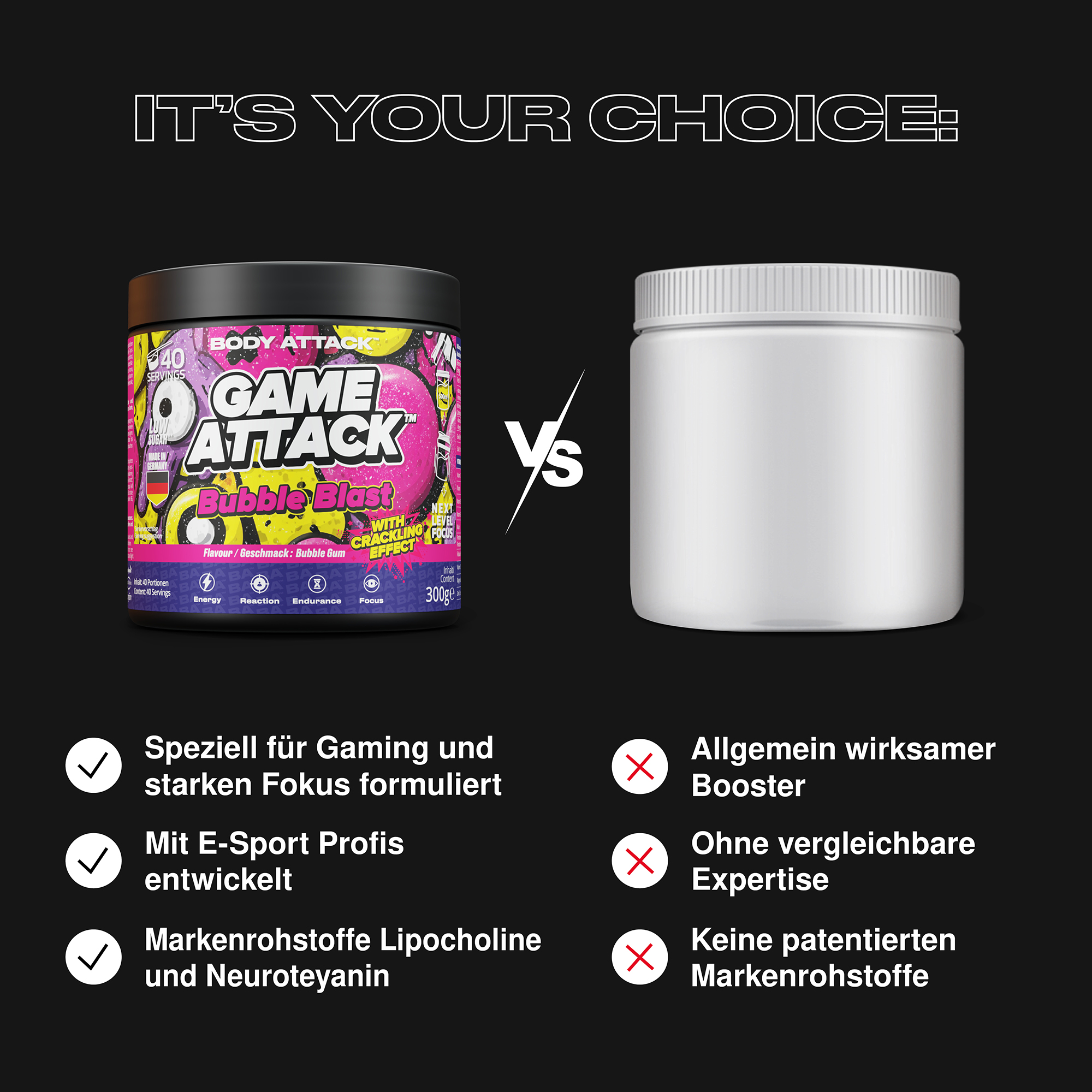 Game Attack Gaming Booster Informationsgrafik
