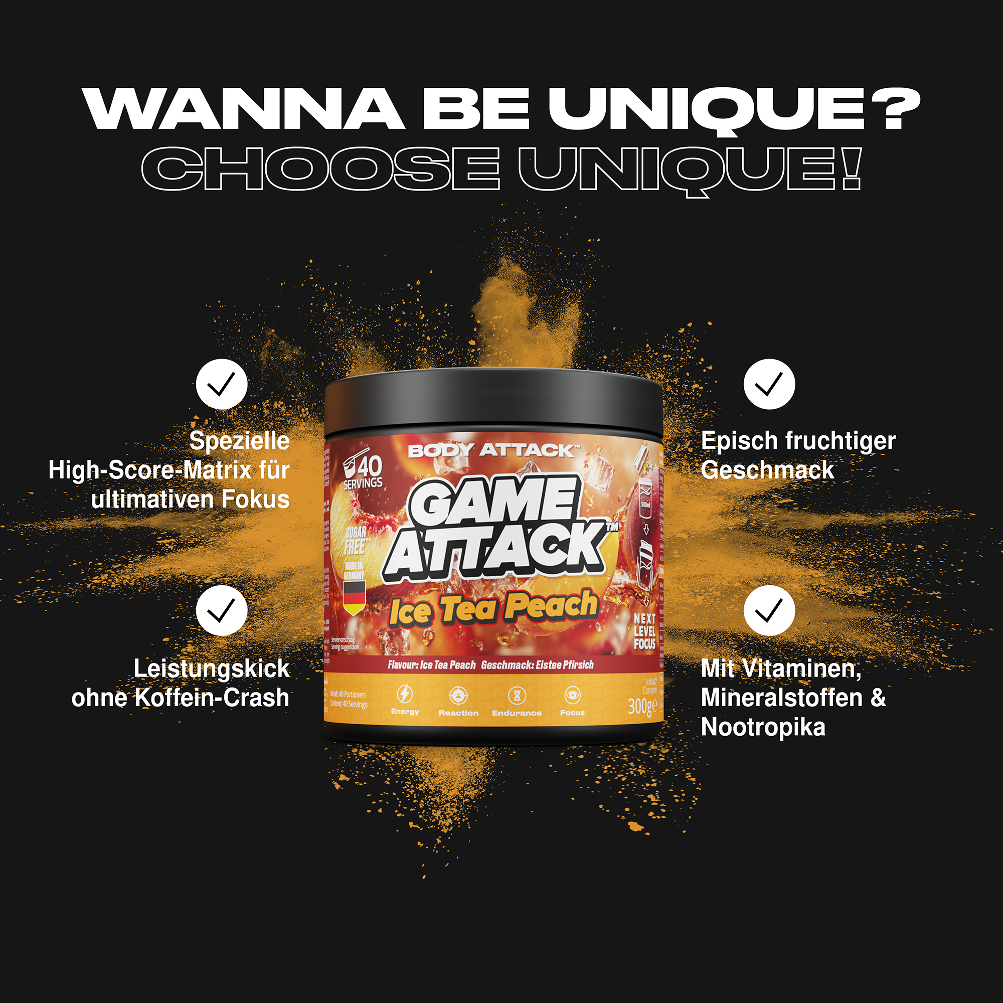 Game Attack Gaming Booster Informationsgrafik