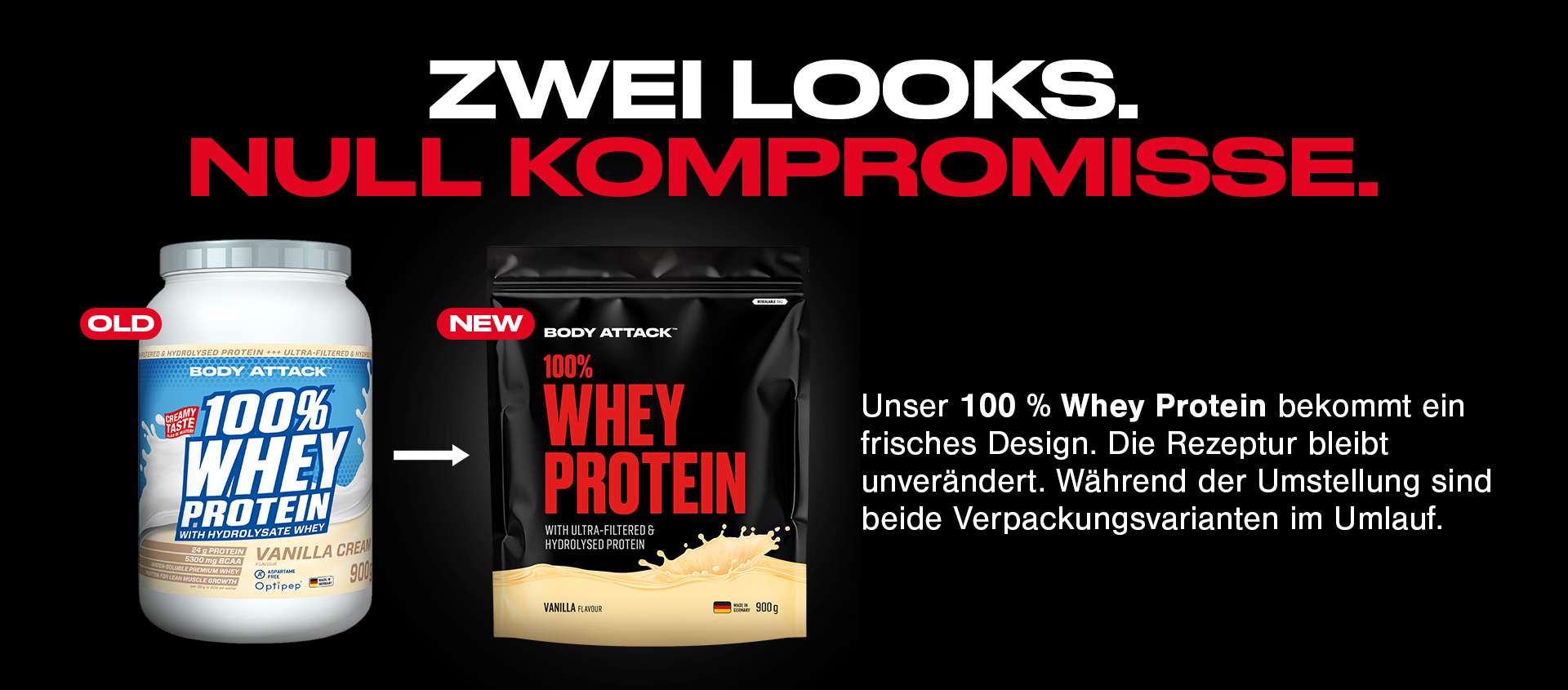 Body Attack 100% Whey Protein Vanilla
