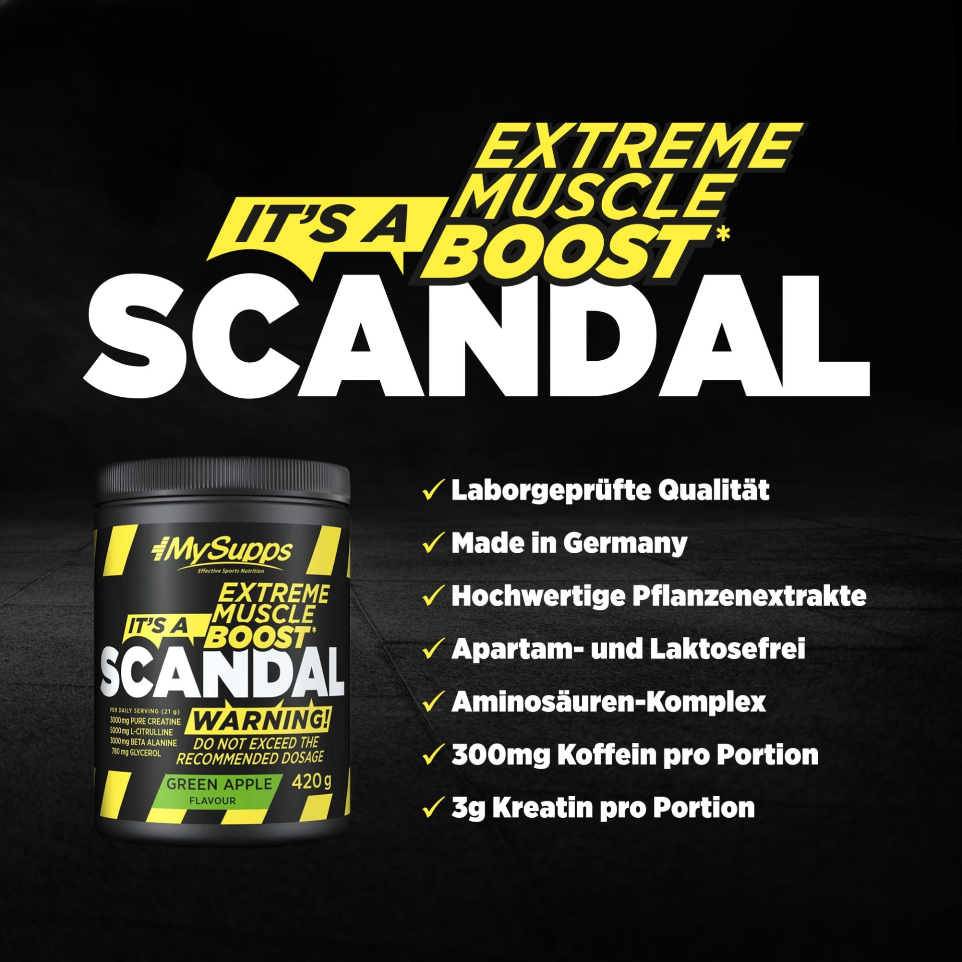 Extreme Muscle Boost Scandal Informationsbanner