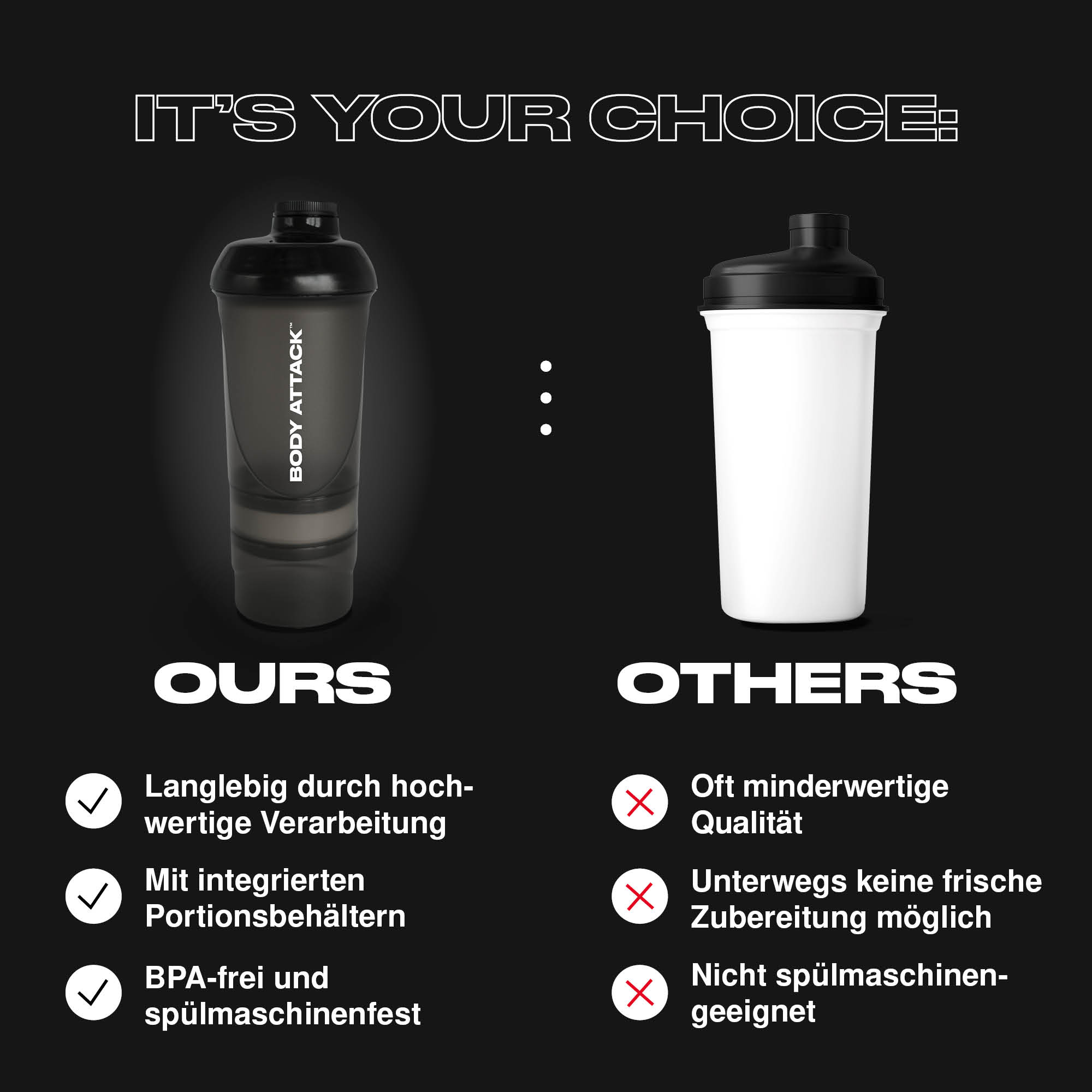 Body Attack Shaker Informationsgrafik