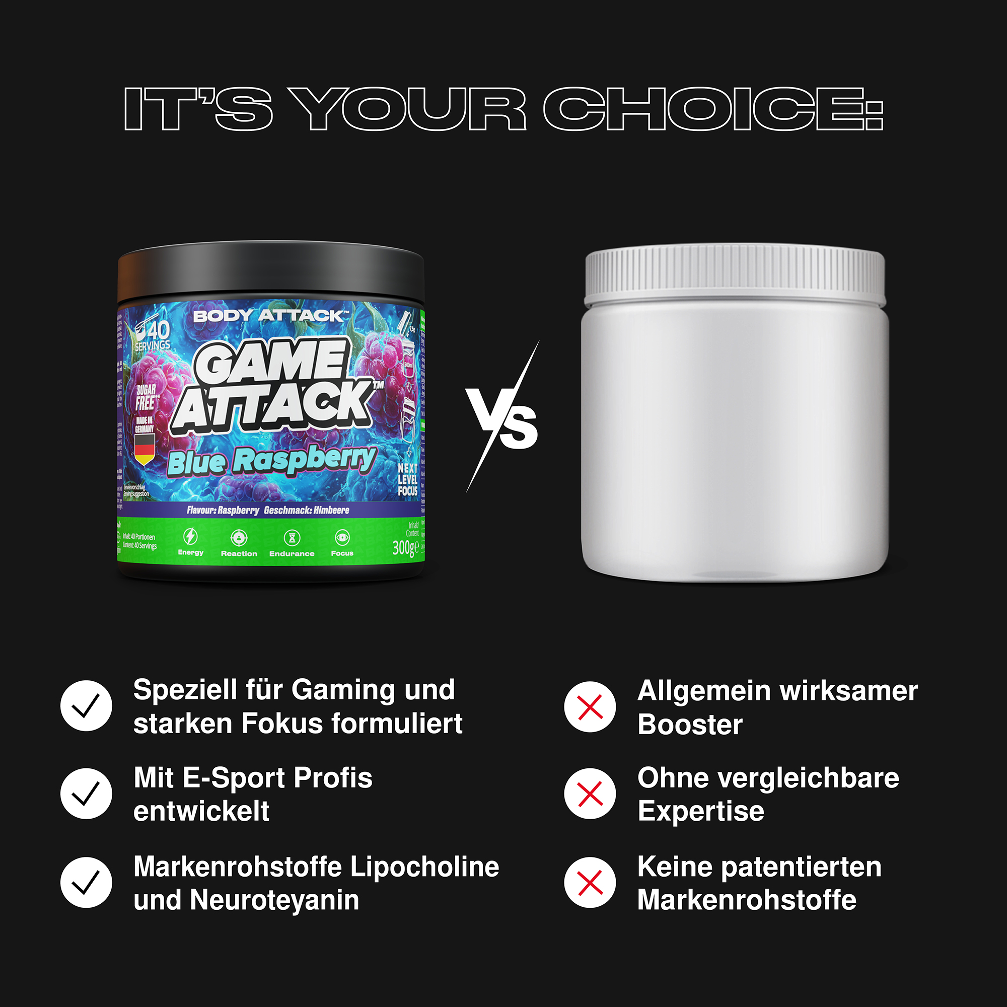 Game Attack Gaming Booster Informationsgrafik