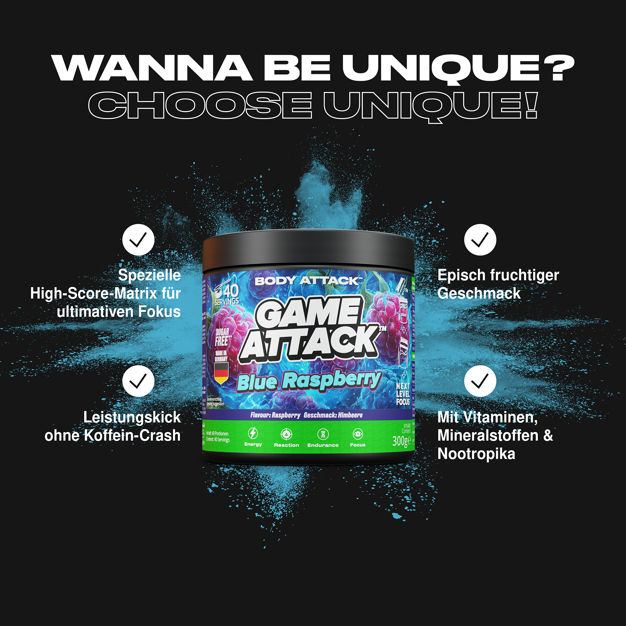 Game Attack Gaming Booster Informationsgrafik
