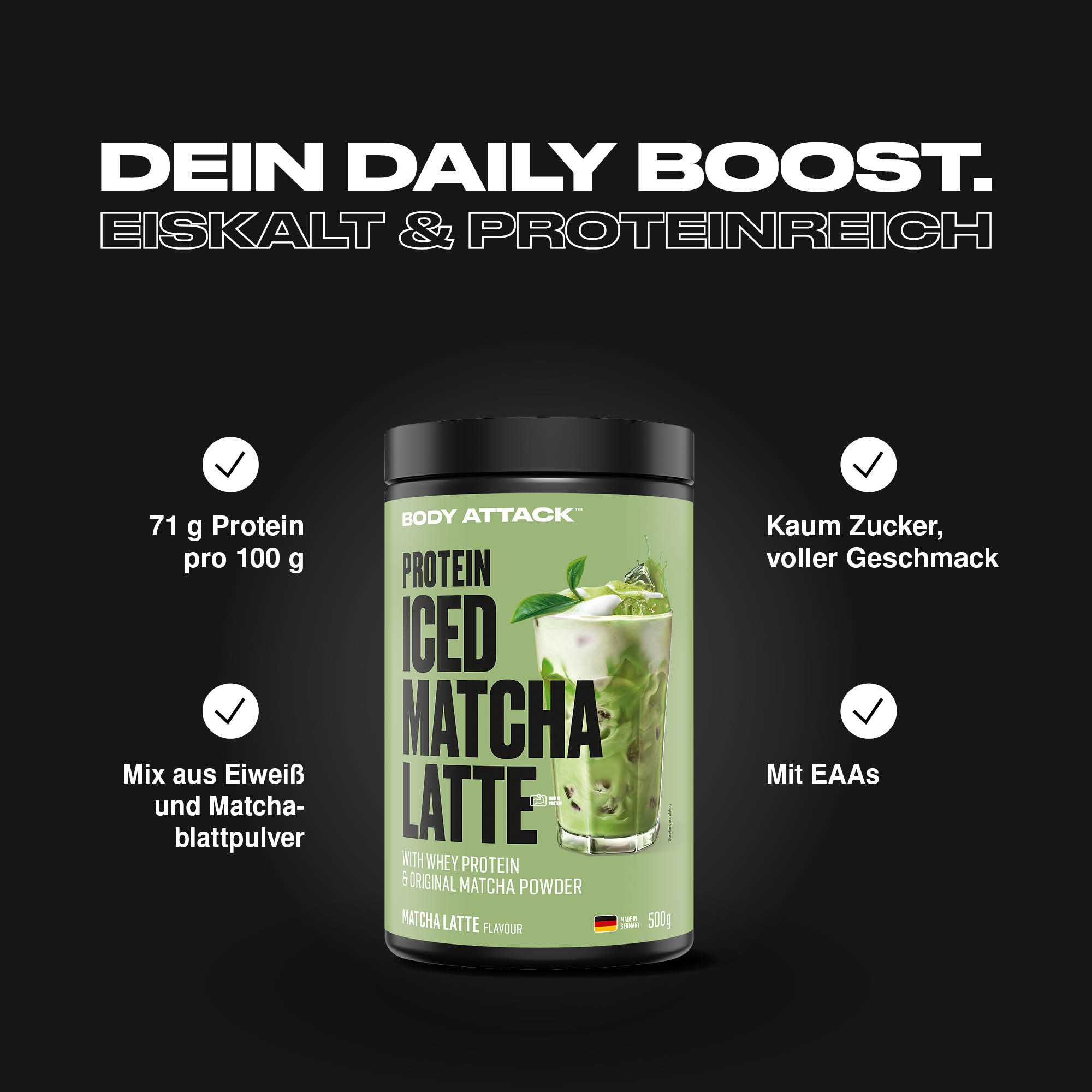 Body Attack Matcha Informationsgrafik