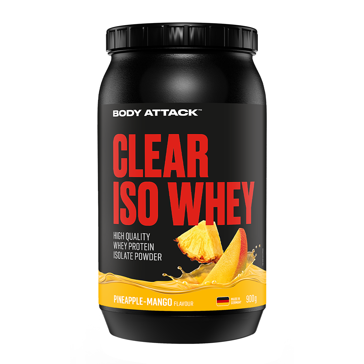 Body Attack - Clear Iso Whey - Pineapple Mango - 900 g - Ca. 24 g Protein* Pro Isoclear Shake