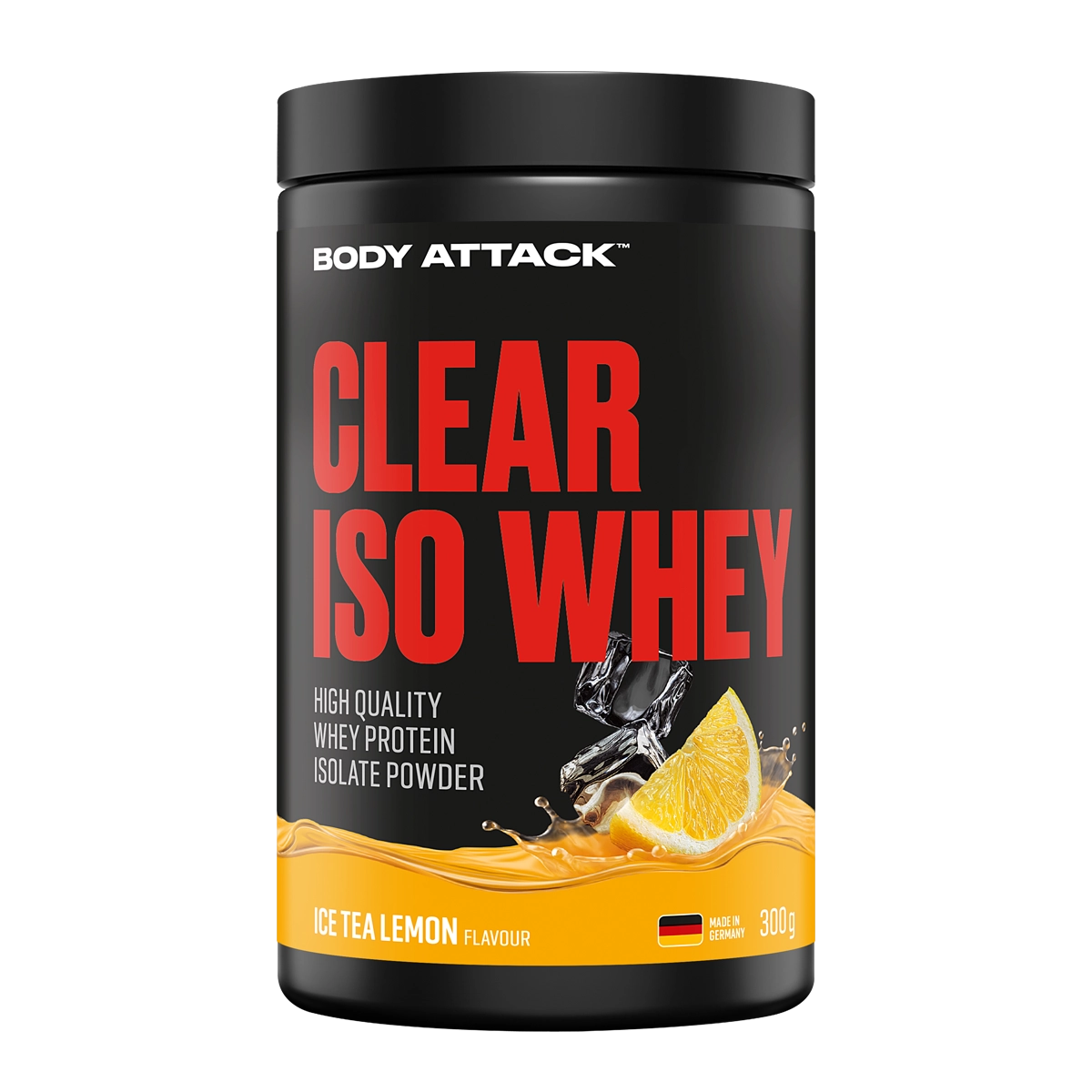 Body Attack Clear Iso Whey - Ice Tea Lemon - 300 g - Ca. 24 g Protein* Pro Isoclear Shake